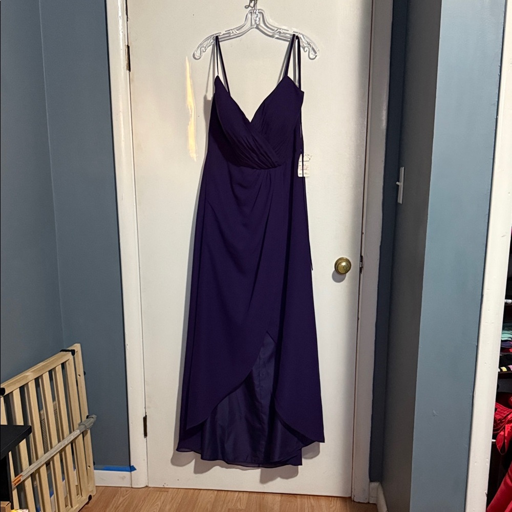 Christina Wu Deep Purple High Low Dress